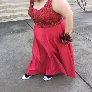 Red Prom Dress Plus Size 22